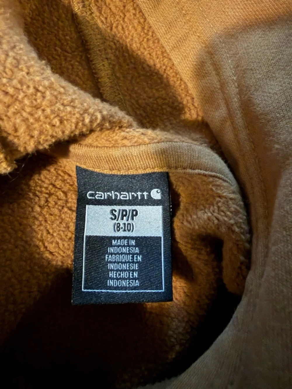 Carhartt Boy’s Brown‎ Hoodie Size Small 8/10 - Picture 3 of 8